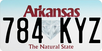AR license plate 784KYZ