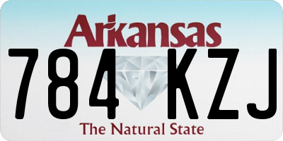 AR license plate 784KZJ
