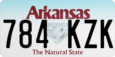 AR license plate 784KZK