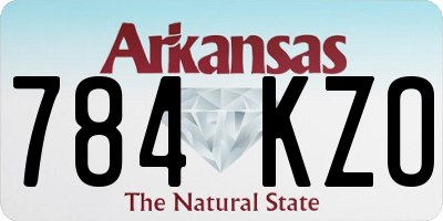 AR license plate 784KZO