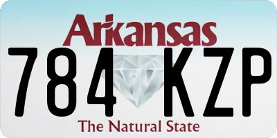 AR license plate 784KZP