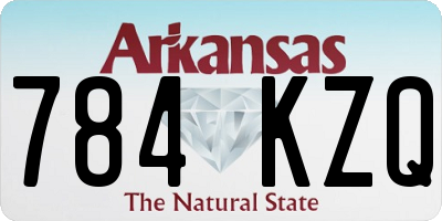 AR license plate 784KZQ