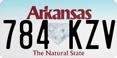 AR license plate 784KZV