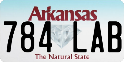 AR license plate 784LAB