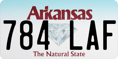 AR license plate 784LAF