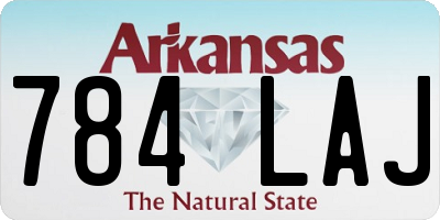 AR license plate 784LAJ