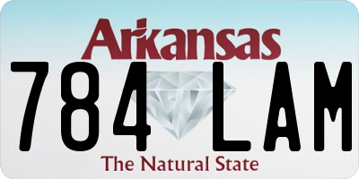 AR license plate 784LAM