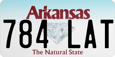 AR license plate 784LAT