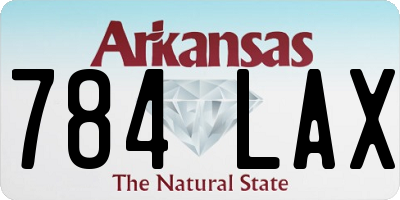 AR license plate 784LAX