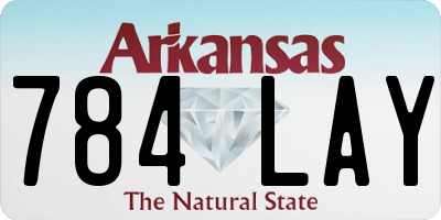 AR license plate 784LAY