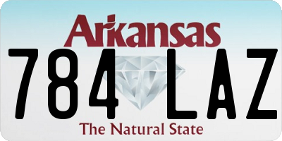 AR license plate 784LAZ