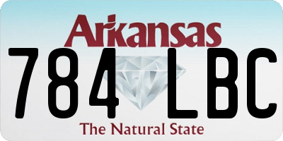AR license plate 784LBC