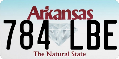 AR license plate 784LBE
