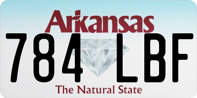 AR license plate 784LBF