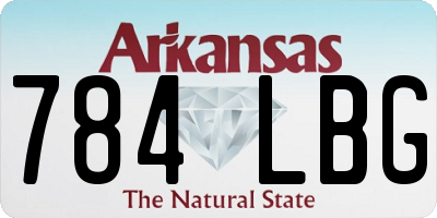 AR license plate 784LBG