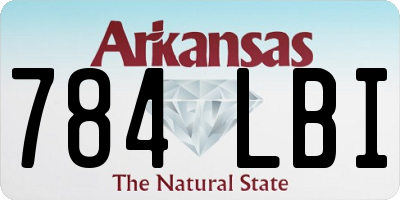 AR license plate 784LBI