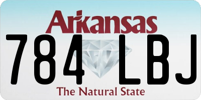 AR license plate 784LBJ