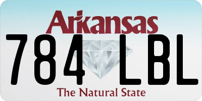 AR license plate 784LBL