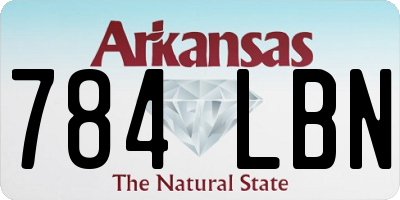 AR license plate 784LBN