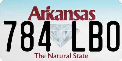 AR license plate 784LBO