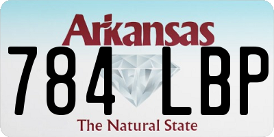 AR license plate 784LBP