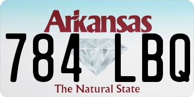 AR license plate 784LBQ