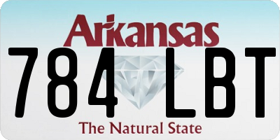 AR license plate 784LBT