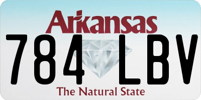 AR license plate 784LBV