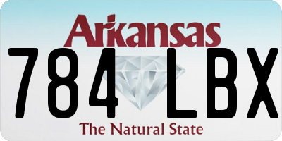 AR license plate 784LBX