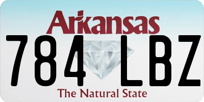 AR license plate 784LBZ
