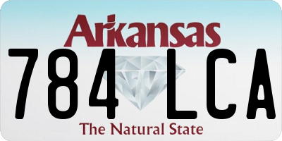 AR license plate 784LCA