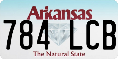 AR license plate 784LCB