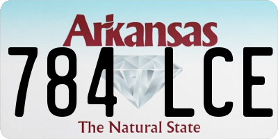 AR license plate 784LCE