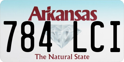 AR license plate 784LCI