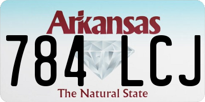 AR license plate 784LCJ