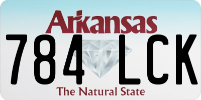AR license plate 784LCK