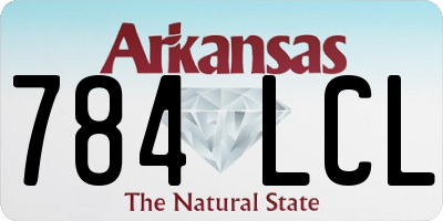 AR license plate 784LCL