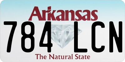 AR license plate 784LCN
