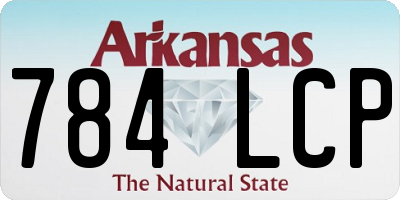 AR license plate 784LCP