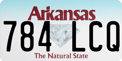 AR license plate 784LCQ