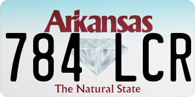 AR license plate 784LCR