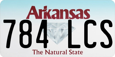 AR license plate 784LCS