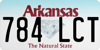 AR license plate 784LCT