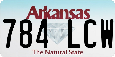 AR license plate 784LCW
