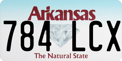 AR license plate 784LCX
