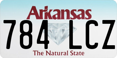 AR license plate 784LCZ