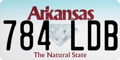 AR license plate 784LDB