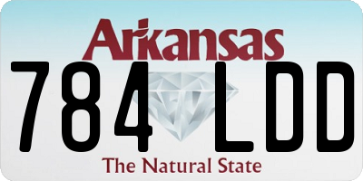 AR license plate 784LDD