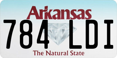 AR license plate 784LDI
