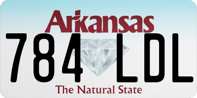 AR license plate 784LDL